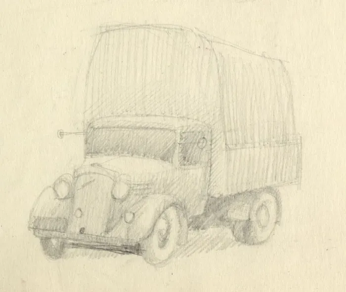 Framed Print : Lorry, 1951. Creator: Shirley Markham Framed Print : Lorry, 1951. Creator: Shirley Markham
