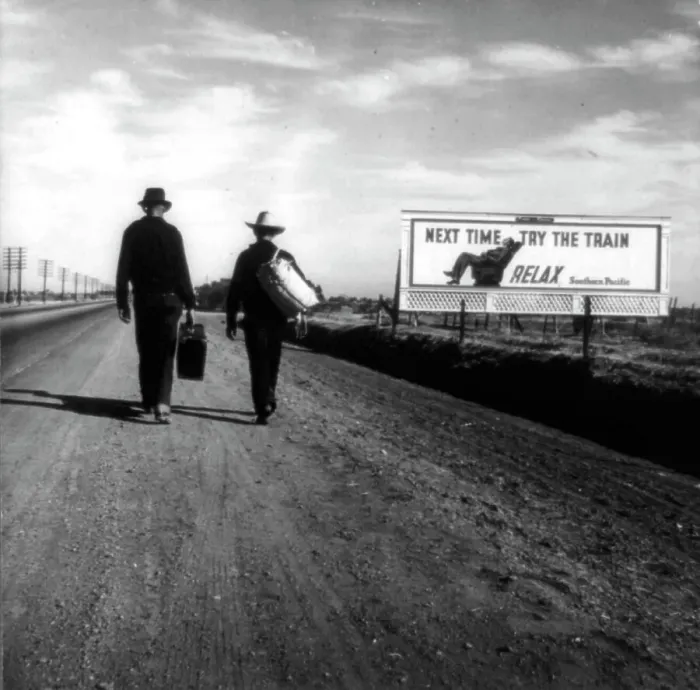 Framed Print : Toward Los Angeles, California, 1937. Creator: Dorothea Lange Framed Print : Toward Los Angeles, California, 1937. Creator: Dorothea Lange