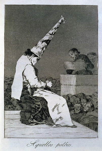 Los Caprichos, series of etchings by Francisco de Goya (1746-1828), plate 23: Aquellos polvos