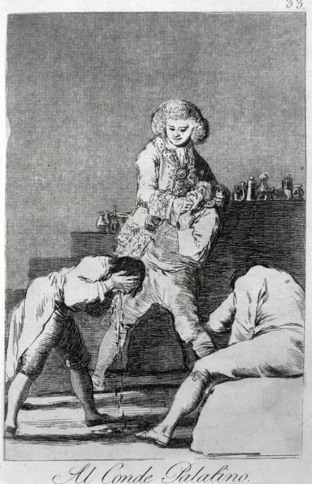 Framed Print : Los Caprichos, series of etchings by Francisco de Goya (1746-1828), plate 33: Al Framed Print : Los Caprichos, series of etchings by Francisco de Goya (1746-1828), plate 33: Al