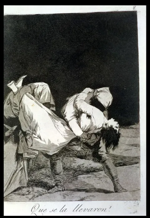 Framed Print : Los Caprichos, series of etchings by Francisco de Goya (1746-1828), plate 8: Que Framed Print : Los Caprichos, series of etchings by Francisco de Goya (1746-1828), plate 8: Que