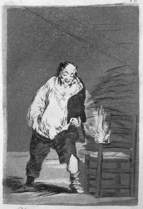 Framed Print : Los Caprichos, series of etchings by Francisco de Goya (1746-1828), plate 18: Y Framed Print : Los Caprichos, series of etchings by Francisco de Goya (1746-1828), plate 18: Y