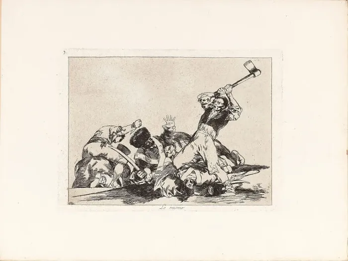 Framed Print : Los Desastres de la Guerra (The Disasters of War), Plate 3: Lo mismo (The same), 1810s. Creator: Goya, Francisco, de (1746-1828) Framed Print : Los Desastres de la Guerra (The Disasters of War), Plate 3: Lo mismo (The same), 1810s. Creator: Goya, Francisco, de (1746-1828)