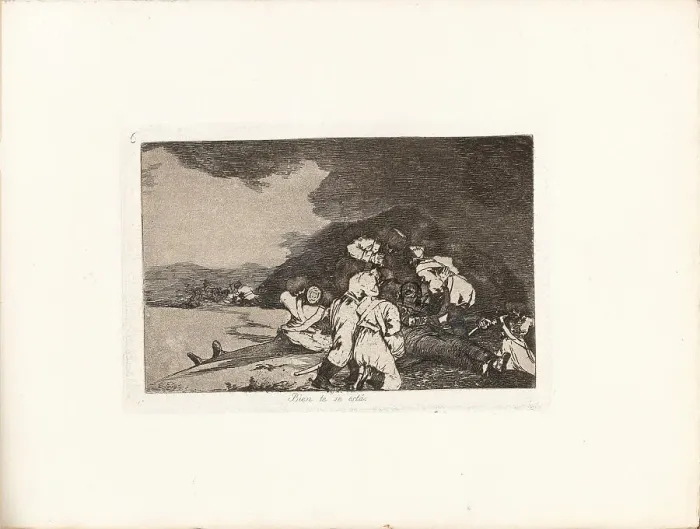 Framed Print : Los Desastres de la Guerra (The Disasters of War), Plate 6: Bien te se está (It serves... 1810s. Creator: Goya, Francisco, de (1746-1828) Framed Print : Los Desastres de la Guerra (The Disasters of War), Plate 6: Bien te se está (It serves... 1810s. Creator: Goya, Francisco, de (1746-1828)