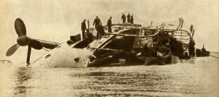Framed Print : Loss of H. M. S. Gladiator, 1908, (1933). Creator: R Norton Framed Print : Loss of H. M. S. Gladiator, 1908, (1933). Creator: R Norton