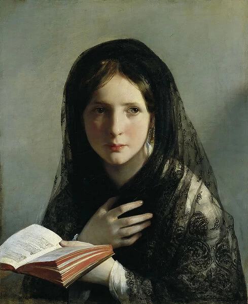Lost in Her Dreams. Artist: Amerling, Friedrich Ritter von (1803-1887)