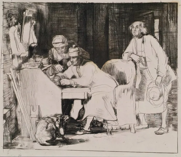 Framed Print : The Lost Receipt, 1807. Creator: David Wilkie