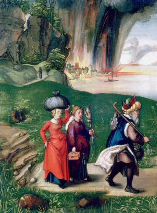Framed Print : Lot and His Daughters, 1496-1499. Artist: Albrecht Durer Framed Print : Lot and His Daughters, 1496-1499. Artist: Albrecht Durer