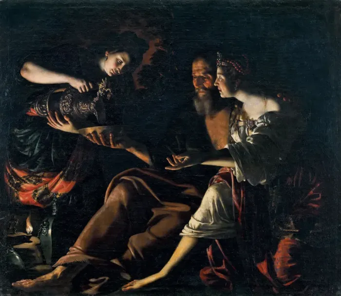 Framed Print : Lot and his Daughters, 1617. Creator: Guerrieri, Giovanni Francesco (1589-1657) Framed Print : Lot and his Daughters, 1617. Creator: Guerrieri, Giovanni Francesco (1589-1657)