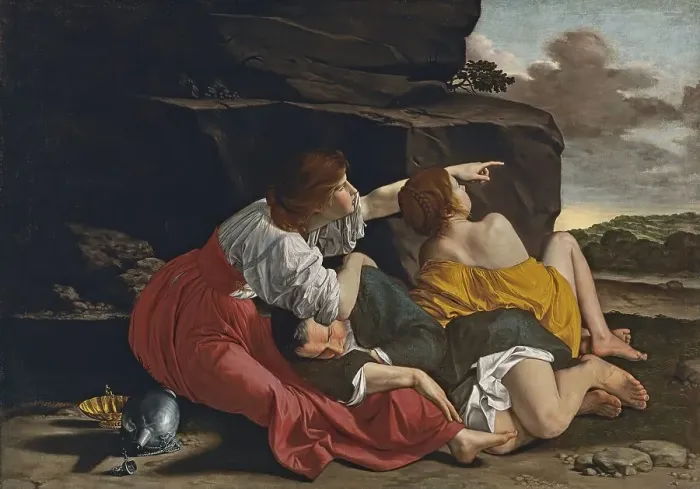 Framed Print : Lot and His Daughters, 1621. Creator: Workshop of Orazio Gentileschi Framed Print : Lot and His Daughters, 1621. Creator: Workshop of Orazio Gentileschi