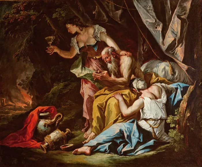 Framed Print : Lot and His Daughters, between 1735-1740. Creator: Gaspare Diziani Framed Print : Lot and His Daughters, between 1735-1740. Creator: Gaspare Diziani