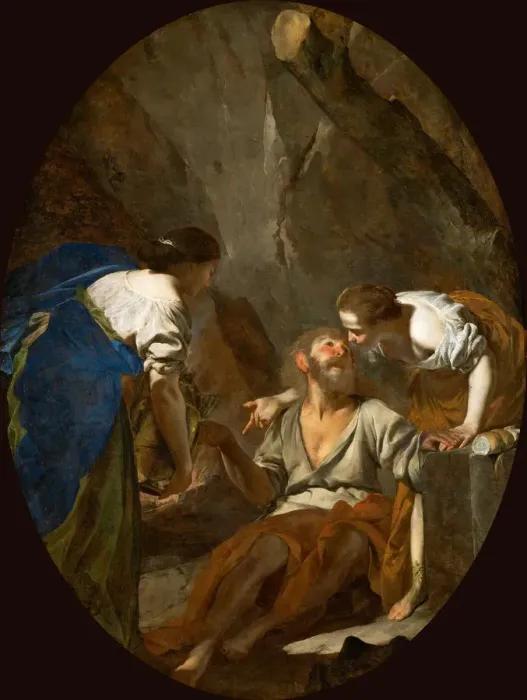 Framed Print : Lot and his Daughters, c. 1645 Framed Print : Lot and his Daughters, c. 1645
