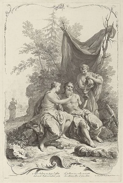 Lot and His Daughters, c. 1745. Creator: Joseph Wagner