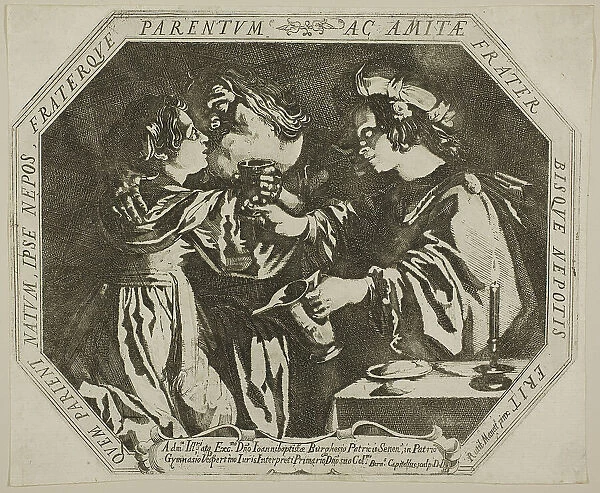 Lot and His Daughters, c.1625. Creator: Bernardino Capitelli