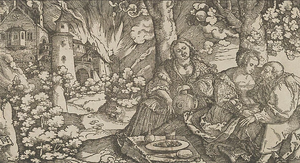 Lot and his Daughters, ca. 1530. Creator: Hans Schaufelein the Elder