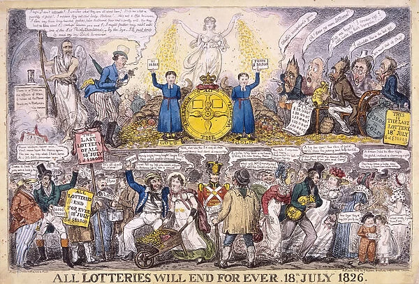 Lotteries, 1826. Artist: Isaac Robert Cruikshank