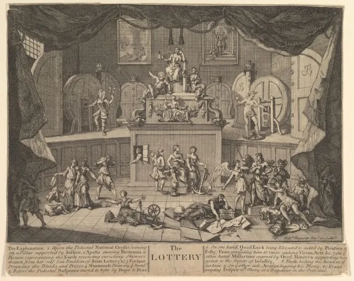 Framed Print : The Lottery, after 1724. Creator: William Hogarth