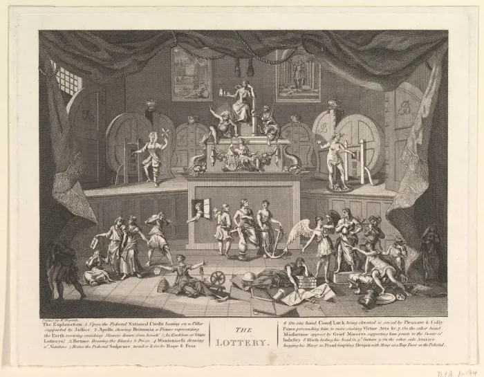 Framed Print : The Lottery, [after 1724]. Creator: Unknown