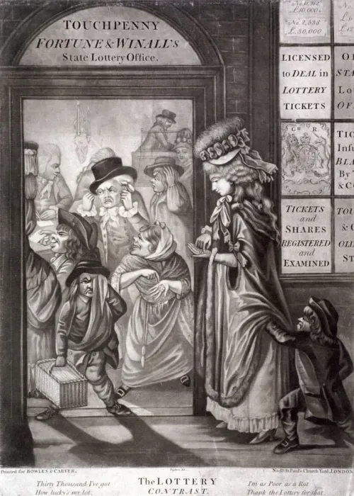 Framed Print : The Lottery Contrast, 1760 Framed Print : The Lottery Contrast, 1760