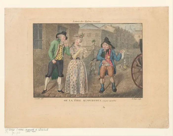 Framed Print : Lottery for Foundlings, 1800-1899. Creator: le Singe Framed Print : Lottery for Foundlings, 1800-1899. Creator: le Singe