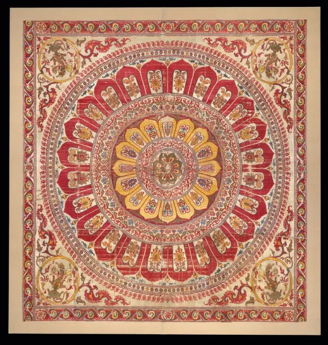 Framed Print : Lotus-blossom petal canopy, 1500s-early 1600s. Creator: Unknown Framed Print : Lotus-blossom petal canopy, 1500s-early 1600s. Creator: Unknown