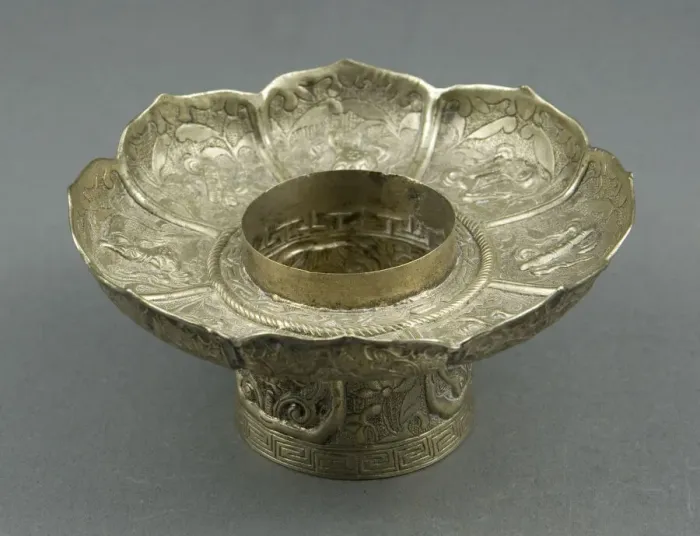 Framed Print : Lotus-Shaped Altar Bowl Stand, 18th century. Creator: Unknown Framed Print : Lotus-Shaped Altar Bowl Stand, 18th century. Creator: Unknown