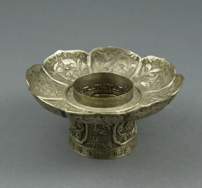 Framed Print : Lotus-Shaped Altar Bowl Stand, 18th century. Creator: Unknown Framed Print : Lotus-Shaped Altar Bowl Stand, 18th century. Creator: Unknown