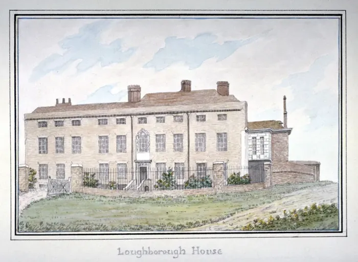 Framed Print : Loughborough House, Stockwell, Lambeth, London, c1800 Framed Print : Loughborough House, Stockwell, Lambeth, London, c1800