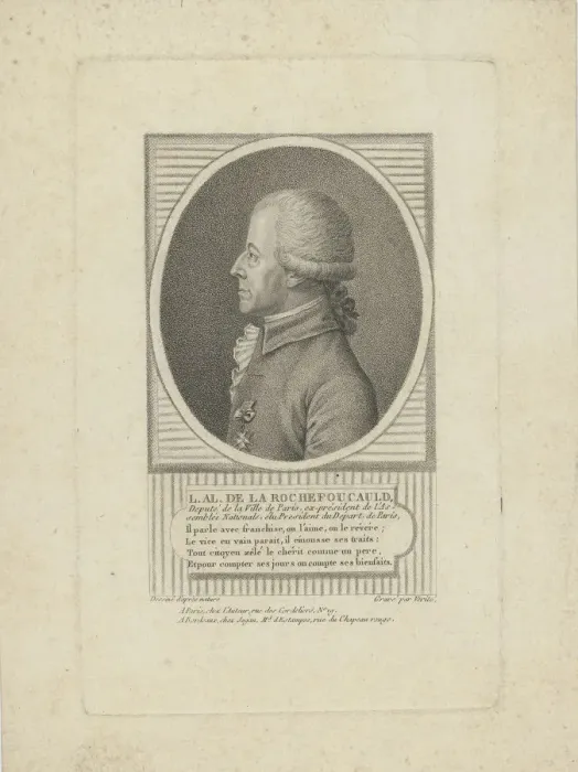 Framed Print : Louis-Alexandre de La Rochefoucauld, Duc d Enville (1743-1792), 1790s. Creator: Verité Framed Print : Louis-Alexandre de La Rochefoucauld, Duc d Enville (1743-1792), 1790s. Creator: Verité