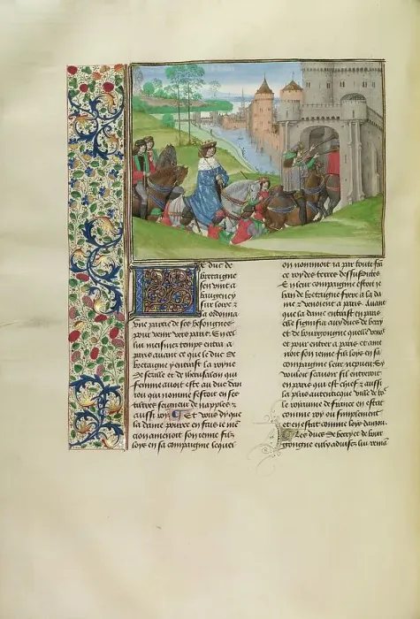 Framed Print : Louis of Anjou Entering Paris, c1390s; Chroniques (Book Three), about 1480-1483. Creator: Master of the Getty Froissart