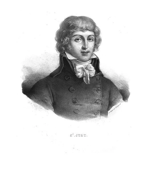 Louis Antoine de Saint-Just, (1824). Artist: Zephirin Felix Jean Marius Belliard
