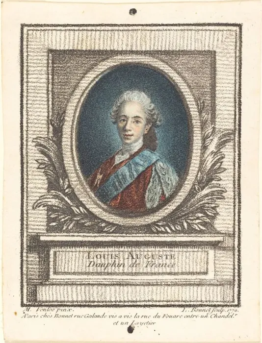 Framed Print : Louis-Auguste, Dauphin de France, 1770. Creator: Louis Marin Bonnet Framed Print : Louis-Auguste, Dauphin de France, 1770. Creator: Louis Marin Bonnet