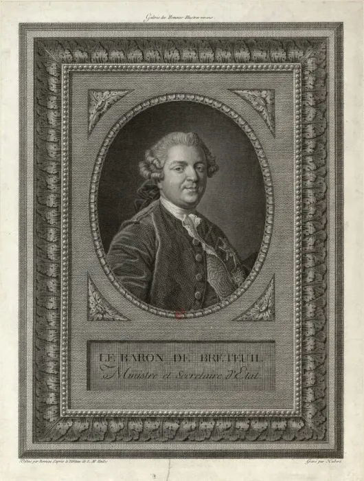 Framed Print : Louis Charles Auguste Le Tonnelier, Baron de Breteuil (1730-1807)