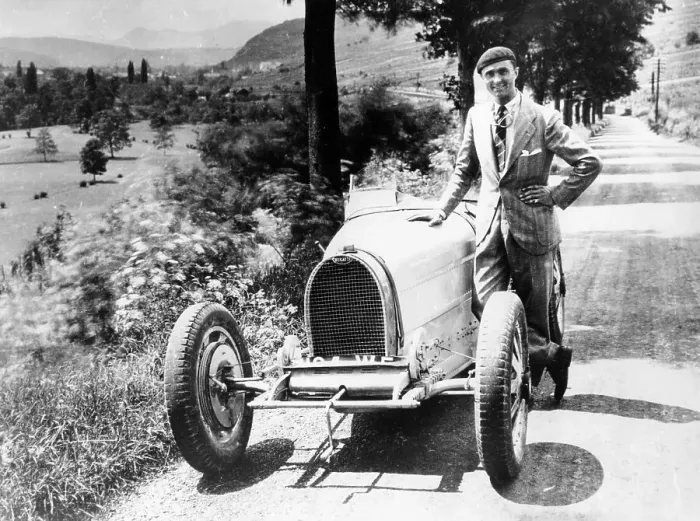 Framed Print : Louis Chiron with his Bugatti Type 51, near Molsheim, Alsace, France, 1931