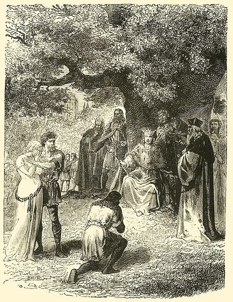 Louis IX, Dispensing Justice in the Forest of Vincennes, (13th century), 1890. Creator: Unknown