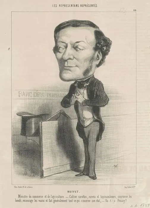 Framed Print : Louis-Joseph Buffet, 19th century. Creator: Honore Daumier Framed Print : Louis-Joseph Buffet, 19th century. Creator: Honore Daumier