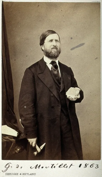 Framed Print : Louis Laurent Gabriel de Mortillet, 1863. Creator: Deroghe & Heyland Framed Print : Louis Laurent Gabriel de Mortillet, 1863. Creator: Deroghe & Heyland
