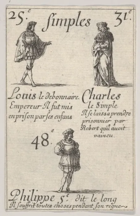 Framed Print : Louis le debonnaire... Charles le Simple, from Game of the Kings of France Framed Print : Louis le debonnaire... Charles le Simple, from Game of the Kings of France