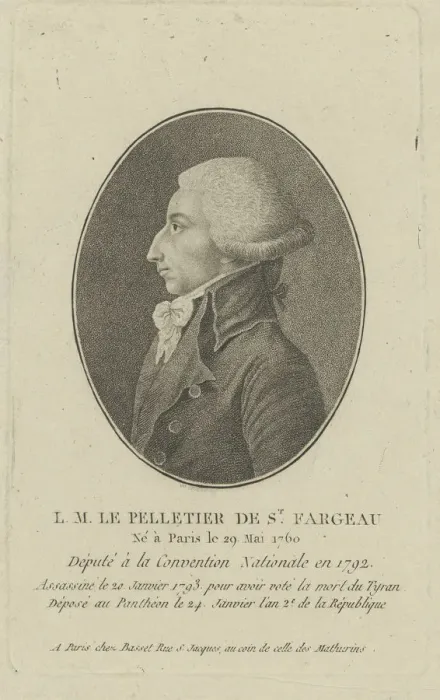 Framed Print : Louis-Michel Le Peletier, Marquis de Saint-Fargeau (1760-1793), 1790s. Creator: Anonymous