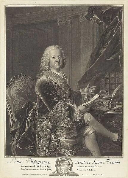 Louis Phelypeaux, comte de Saint Florentin, 1761. Creator: Johann Georg Wille