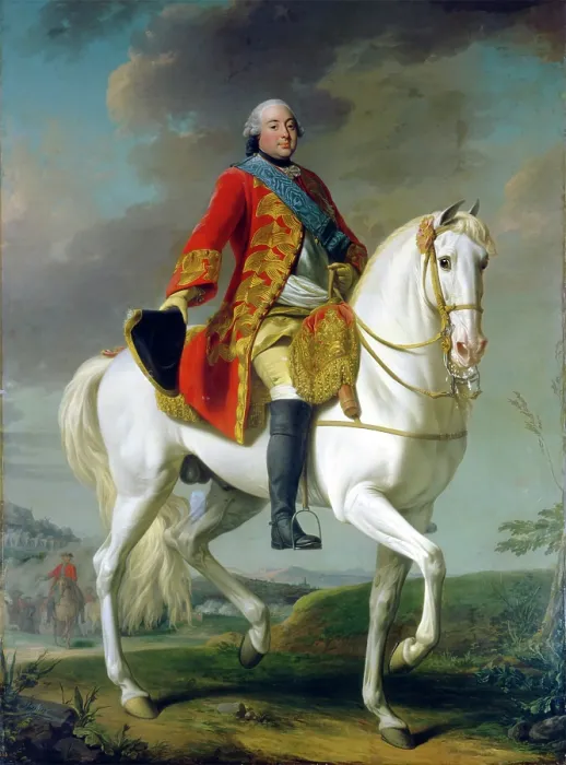 Framed Print : Louis-Philippe, Duc d'Orleans, Saluting his Army on the Battlefield, 1757 Framed Print : Louis-Philippe, Duc d'Orleans, Saluting his Army on the Battlefield, 1757