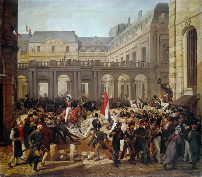 Framed Print : Louis Philippe procedes from the Palais-Royal to the town hall of Paris, 31 July 1830, 1832 Framed Print : Louis Philippe procedes from the Palais-Royal to the town hall of Paris, 31 July 1830, 1832