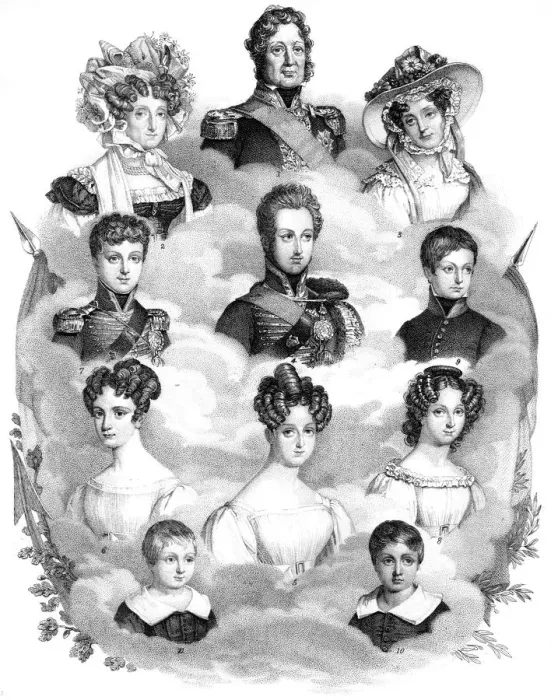 Framed Print : Louis-Phillipe, King of France, and his family, 19th century Framed Print : Louis-Phillipe, King of France, and his family, 19th century