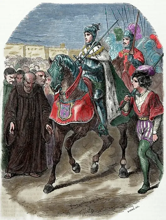 Framed Print : Louis XII entering the city of Genoa, 1851. Creator: Dupre Framed Print : Louis XII entering the city of Genoa, 1851. Creator: Dupre