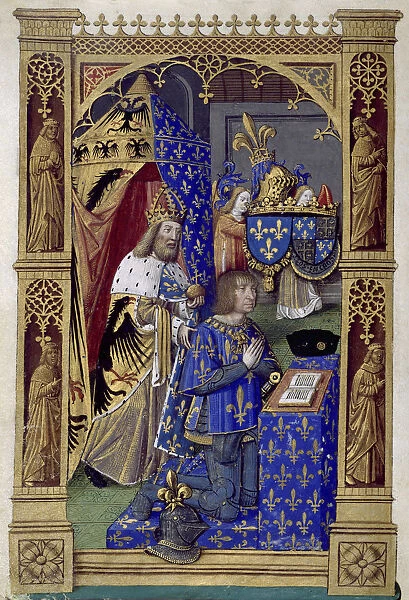Louis XII of France (Book of Hours of Charles VIII, King of France), Between 1494 and 1496. Artist: Verard, Antoine (active 1485-1512)