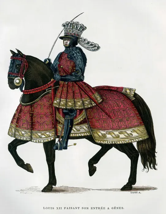 Framed Print : Louis XII, King of France, on horseback, 1498-1515 (1882-1884). Artist: Gautier Framed Print : Louis XII, King of France, on horseback, 1498-1515 (1882-1884). Artist: Gautier