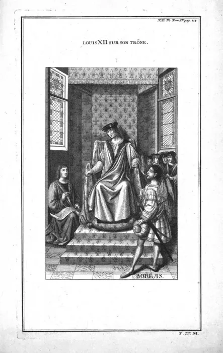 Framed Print : Louis XII on his throne, (c1760). Creator: Unknown Framed Print : Louis XII on his throne, (c1760). Creator: Unknown
