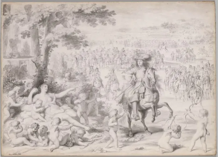 Framed Print : Louis XIV Captured by Venus, early 1670s. Creator: Charles Le Brun (French, 1619-1690) Framed Print : Louis XIV Captured by Venus, early 1670s. Creator: Charles Le Brun (French, 1619-1690)