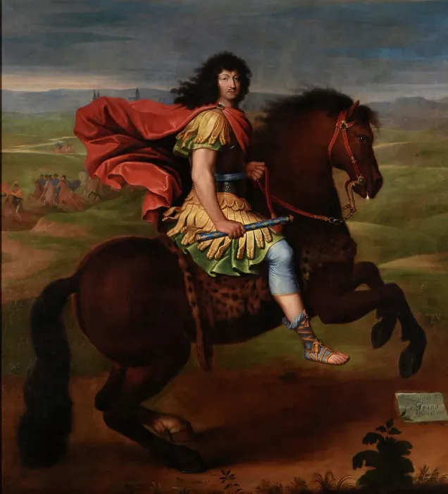 Framed Print : Louis XIV, King of France (1638-1715) on horseback, ca 1675. Creator: Mignard, Pierre (1612-1695) Framed Print : Louis XIV, King of France (1638-1715) on horseback, ca 1675. Creator: Mignard, Pierre (1612-1695)