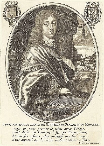 Louis XIV, King of France. Creator: Balthasar Moncornet